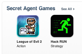 Apple App Store Secret Agent Games 2012